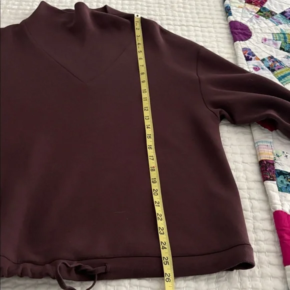 Varley Deep Burgundy /maroon High Neck Top - Picture 12 of 13